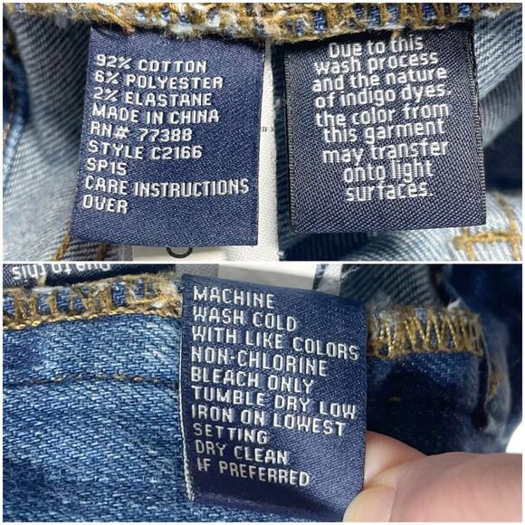 MADEWELL Stretch Denim Ripped-Knee Skinny Overalls in Faded Blue Wash Size S - Picture 6 of 6